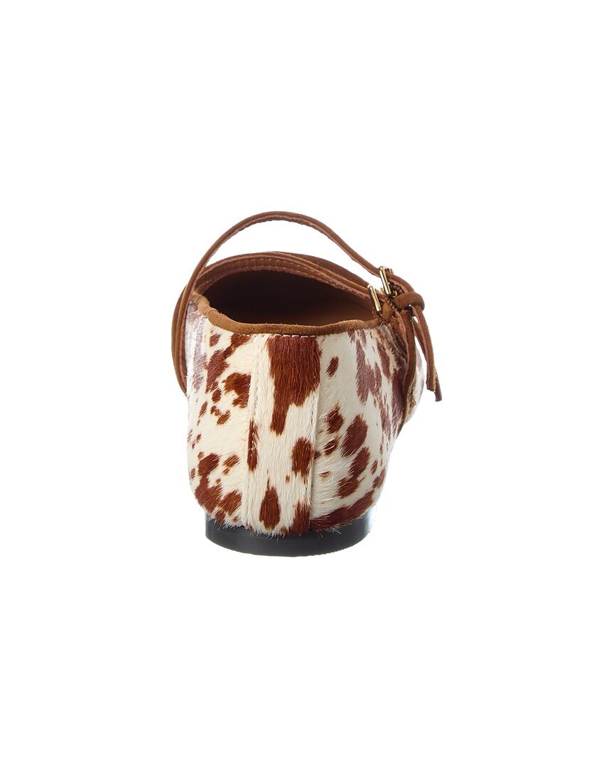 Madewell | Womens | Greta Double Strap - Bringle Calf-Hair Flat | Brown