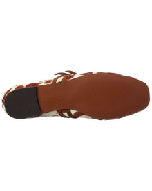 Madewell | Womens | Greta Double Strap - Bringle Calf-Hair Flat | Brown