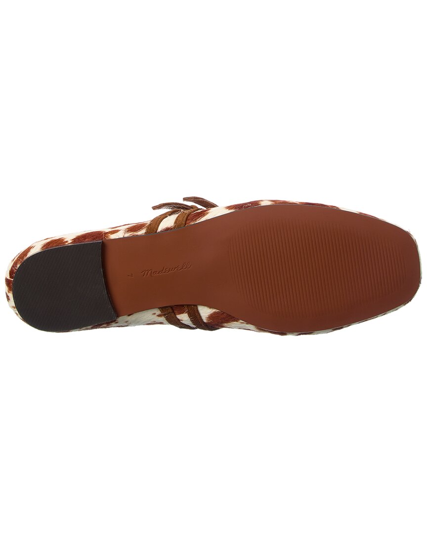 Madewell | Womens | Greta Double Strap - Bringle Calf-Hair Flat | Brown