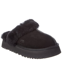 UGG | Womens | Disquette Suede & Shearling Slipper - II | Black