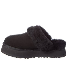 UGG | Womens | Disquette Suede & Shearling Slipper - II | Black