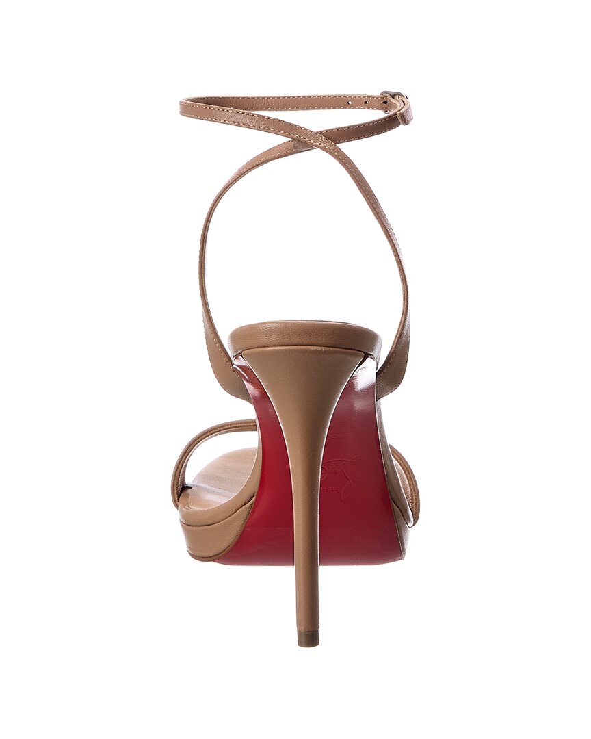 Christian Louboutin | Womens | Miss Z Queen 120 Leather Sandal | Beige