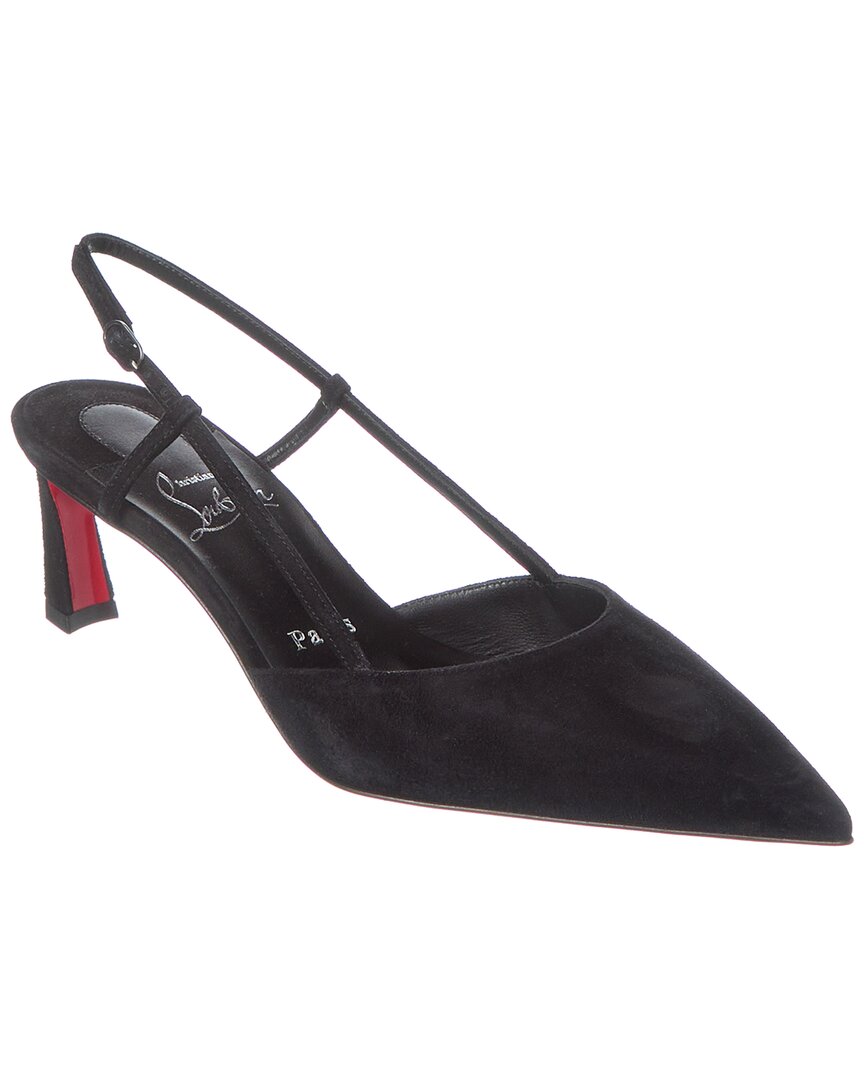 Christian Louboutin | Womens | Condoroline 55 Suede Slingback Pump | Black