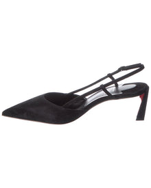 Christian Louboutin | Womens | Condoroline 55 Suede Slingback Pump | Black