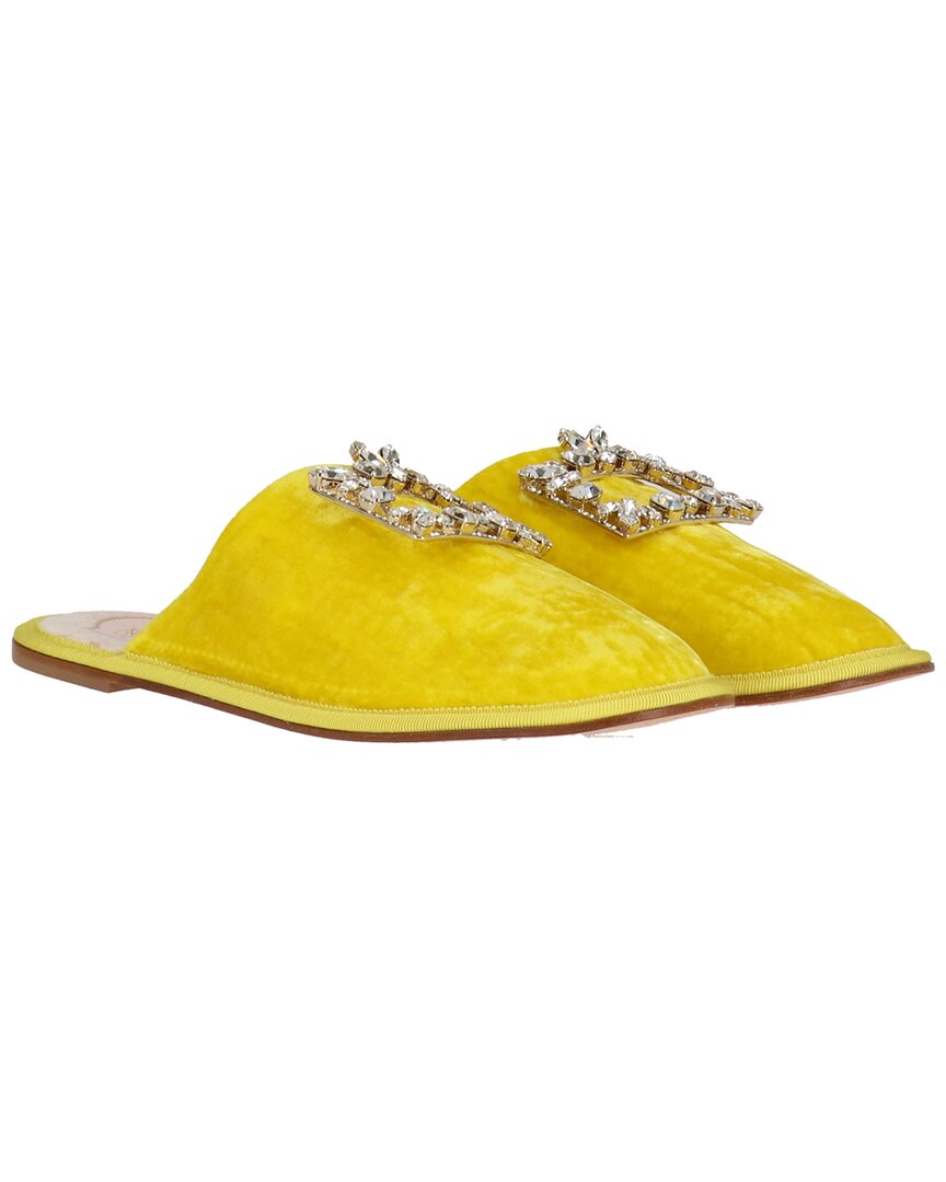 Roger Vivier | Womens | Velvet Mule | Yellow