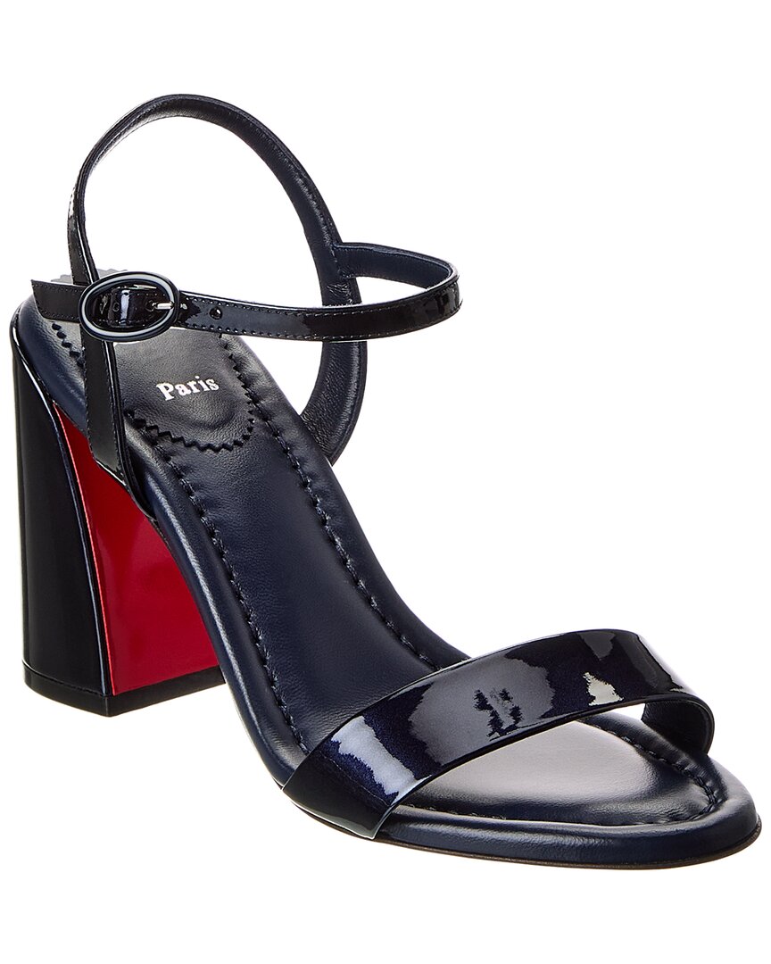 Christian Louboutin | Womens | Miss Jane 85 Patent Sandal - II | Sapphire