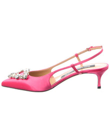 Sergio Rossi | Womens | Godiva Satin Slingback Pump | Pink