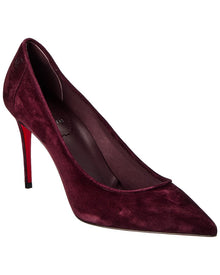Christian Louboutin | Womens | Kate 85 Suede Pump | Red