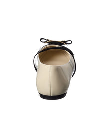 Ferragamo | Womens | New Vara Leather Ballet Flat | White