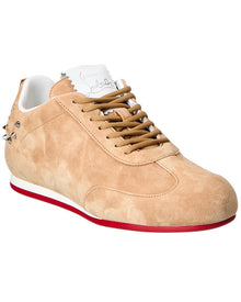 Christian Louboutin | Womens | Eleonora Suede Sneaker | Beige