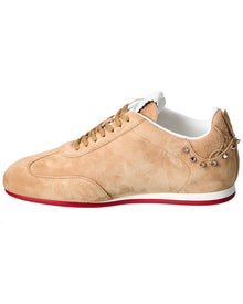 Christian Louboutin | Womens | Eleonora Suede Sneaker | Beige