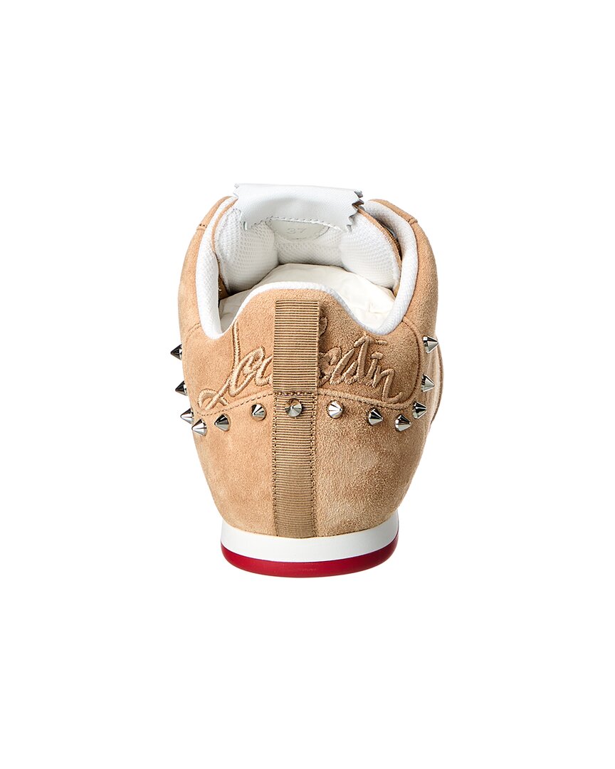 Christian Louboutin | Womens | Eleonora Suede Sneaker | Beige