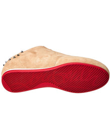 Christian Louboutin | Womens | Eleonora Suede Sneaker | Beige