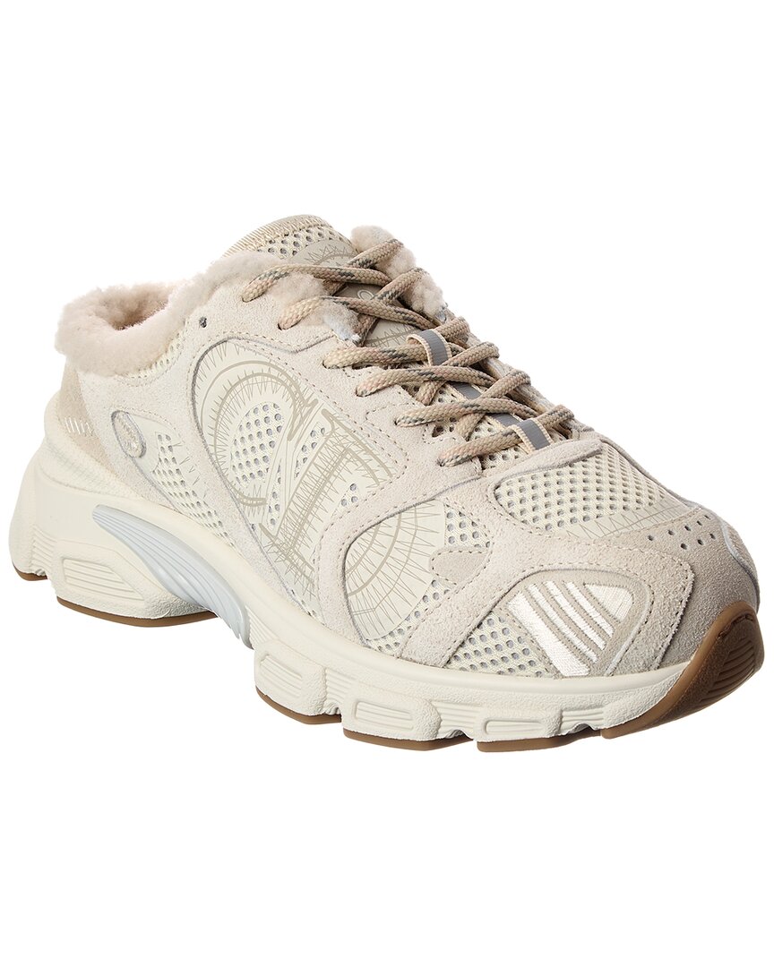 Dior | Womens | Chrono Suede & Mesh Sneaker | Beige