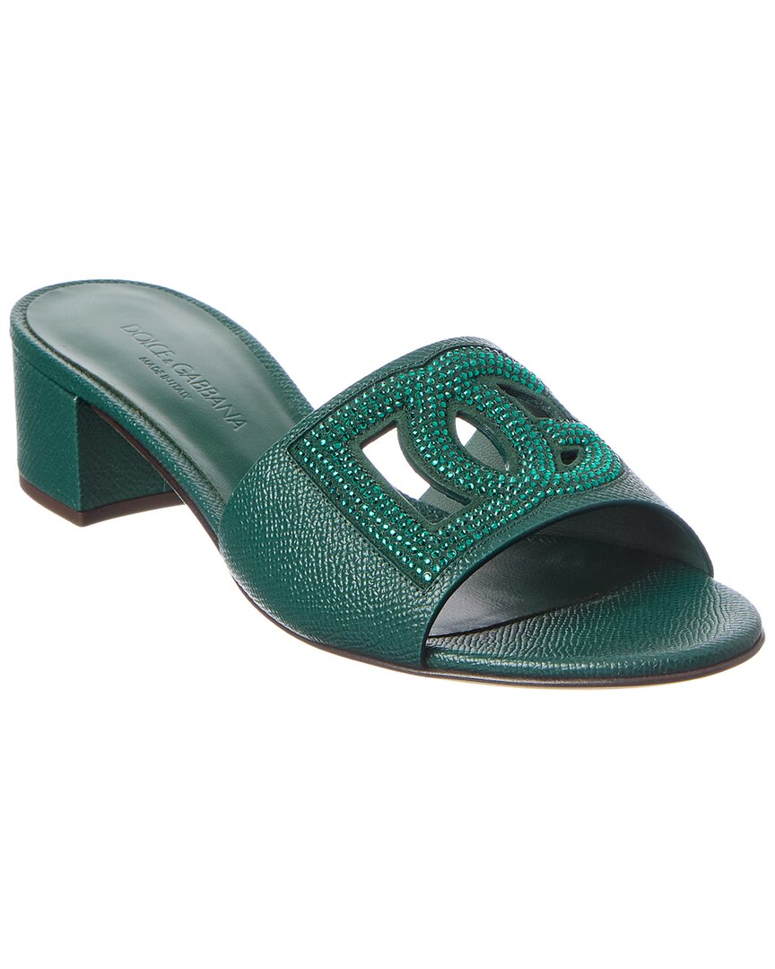 Dolce & Gabbana | Womens | DG Leather Sandal | Green