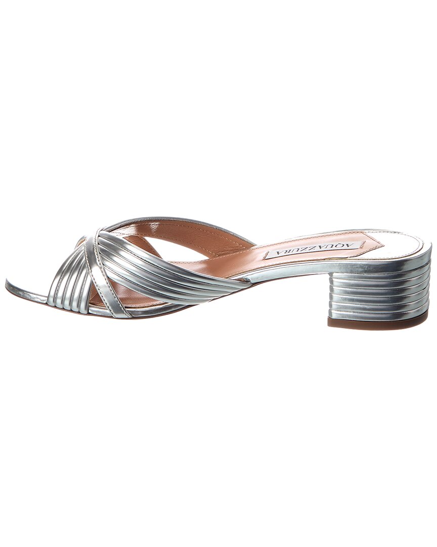 Aquazzura | Womens | Sundance 35 Leather Sandal | Grey