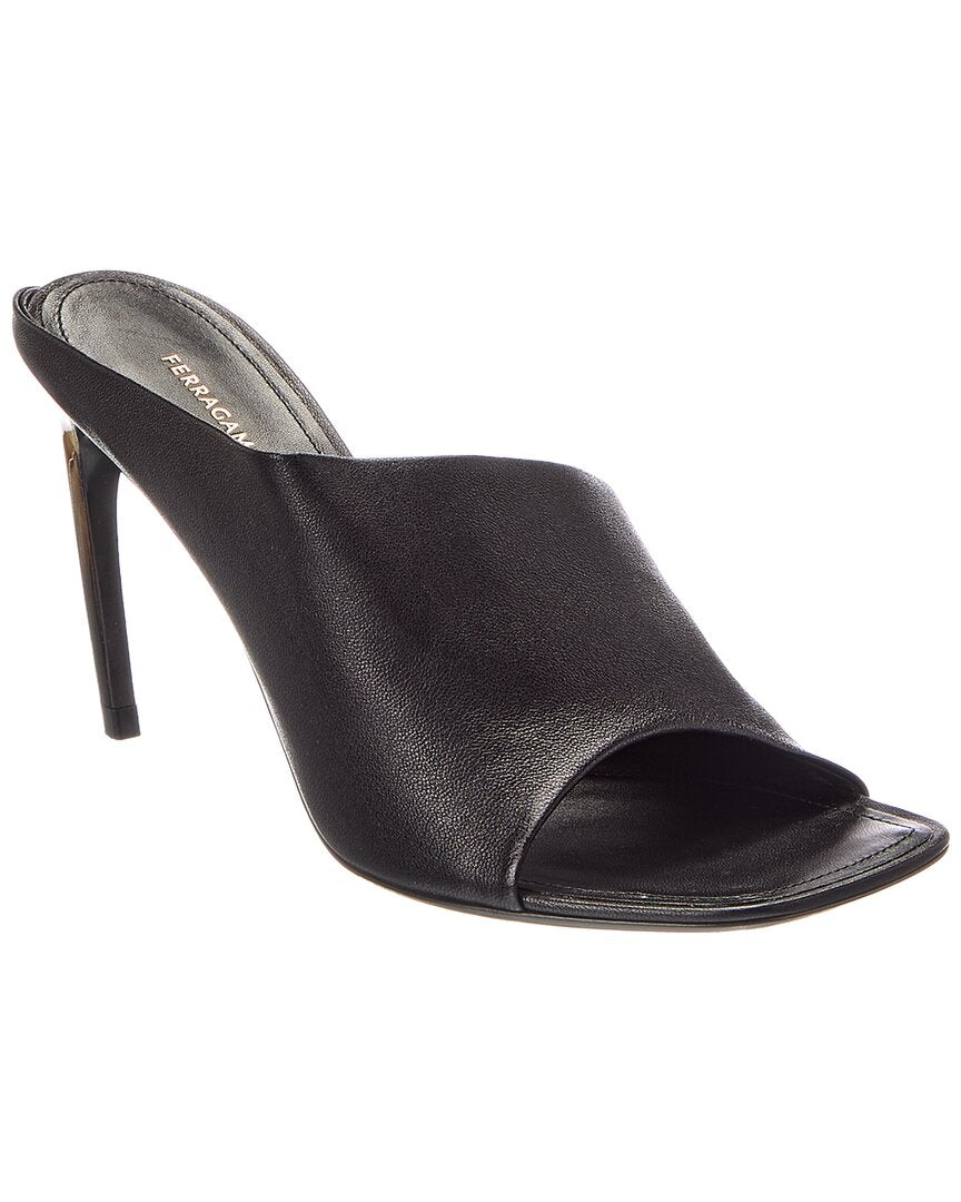 Ferragamo | Womens | Nymphe 85 Leather Sandal | Black