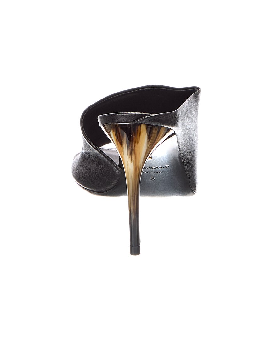 Ferragamo | Womens | Nymphe 85 Leather Sandal | Black