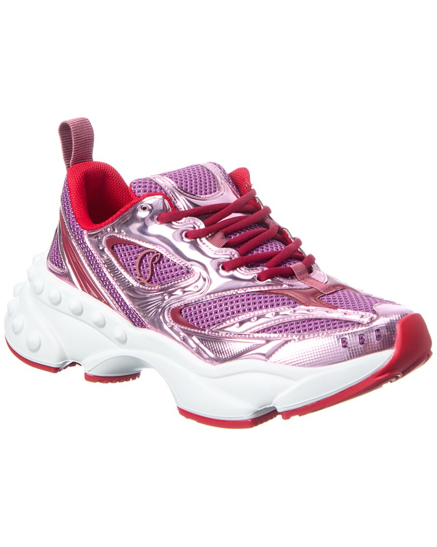 Christian Louboutin | Womens | So Flo Leather & Mesh Sneaker | Purple