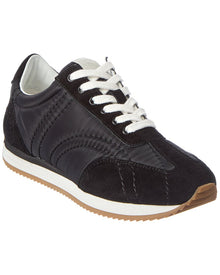 TOTEME | Womens | Sport Nylon & Suede Sneaker | Black