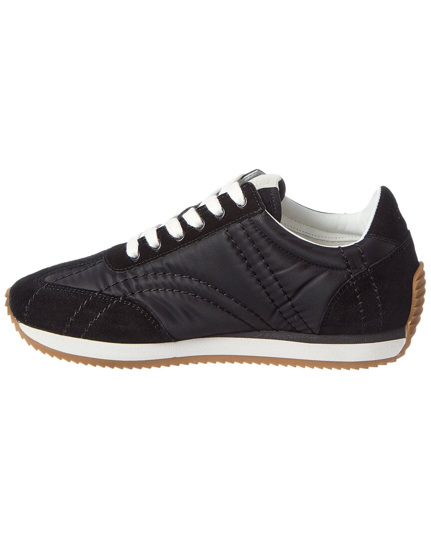 TOTEME | Womens | Sport Nylon & Suede Sneaker | Black