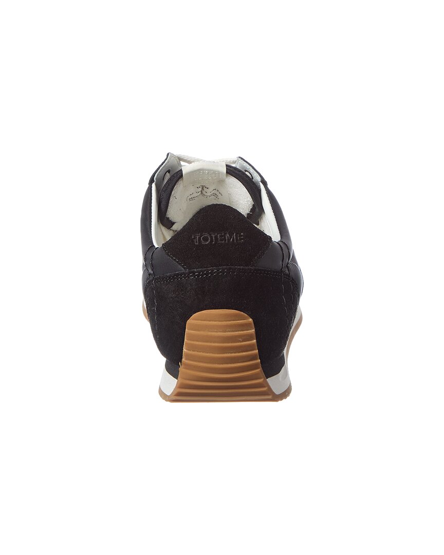 TOTEME | Womens | Sport Nylon & Suede Sneaker | Black