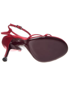 Jimmy Choo | Womens | Leo 100 Satin Sandal | Red