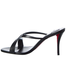 Christian Louboutin | Womens | Mulazee Cross 80 Leather Sandal | Black