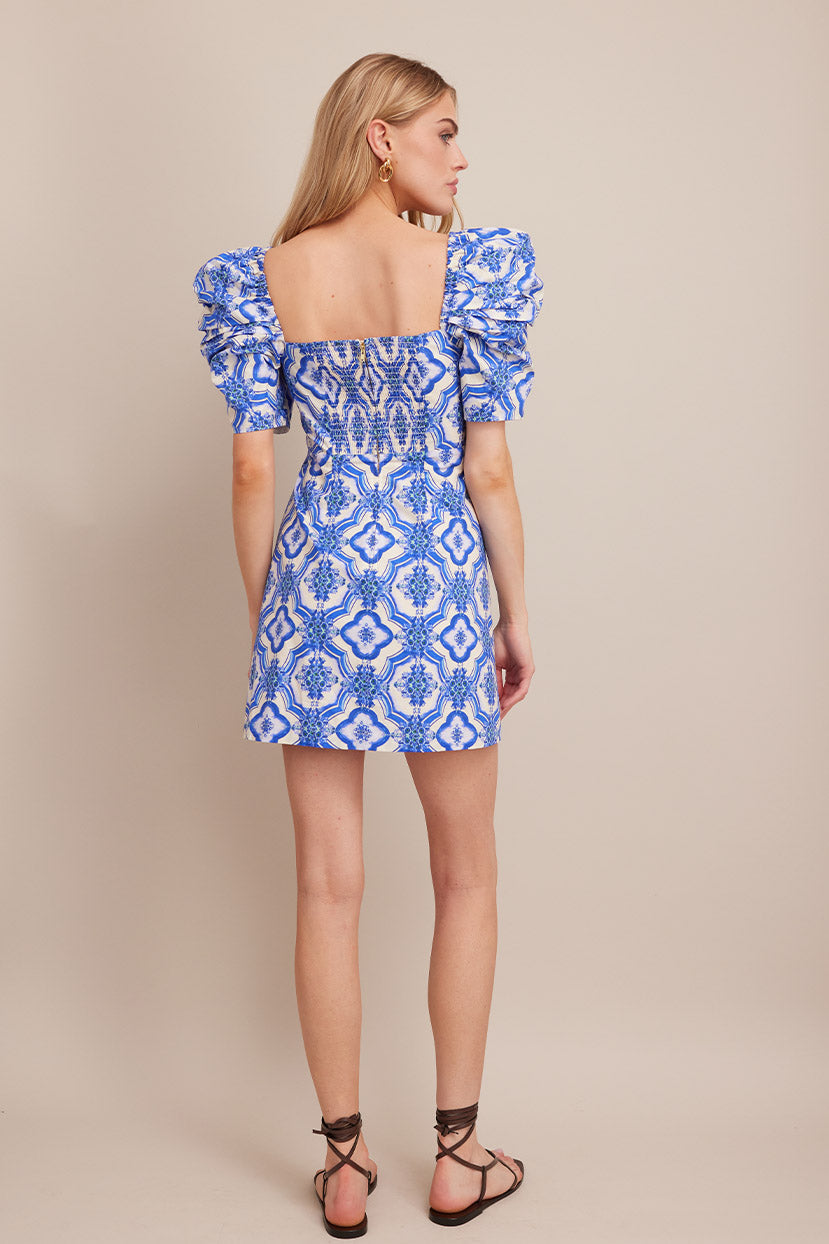 Kelly Dress | Belle Tile Blue