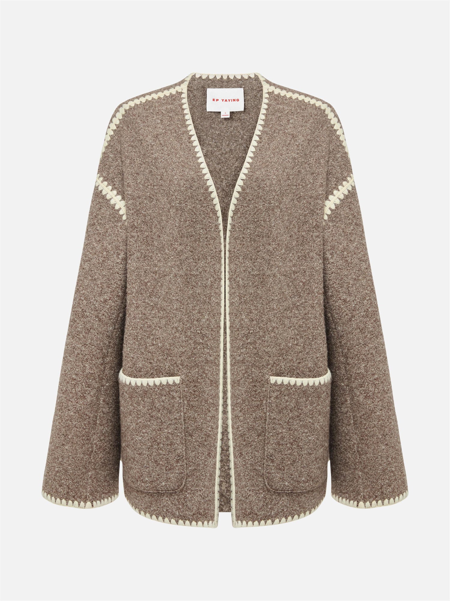 Yak Cashmere Loop Knit Coat | Camel