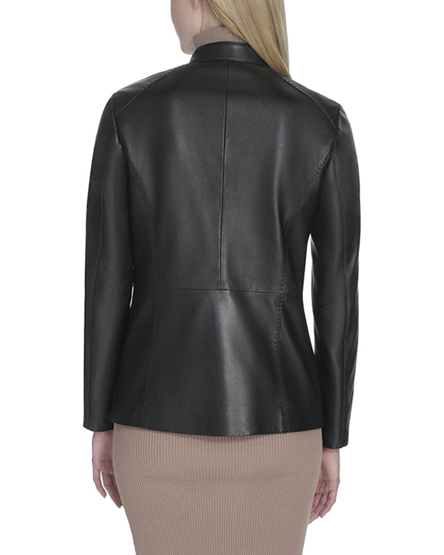 Cole Haan | Womens | Smooth Lamb Jacket | Black