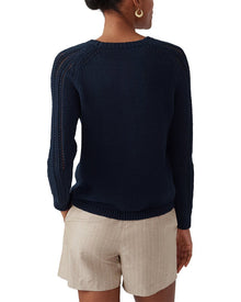 J.McLaughlin | Womens | Marion Linen-Blend Sweater | Navy
