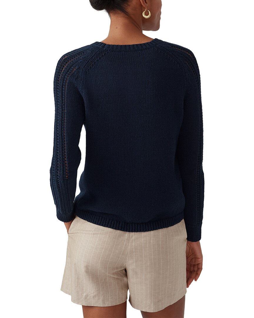 J.McLaughlin | Womens | Marion Linen-Blend Sweater | Navy