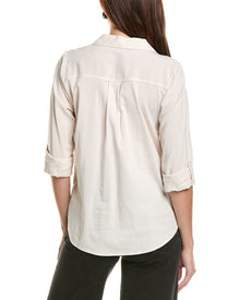 Splendid | Womens | Woven Button-Down Shirt | White