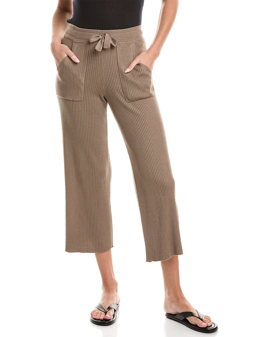 Splendid | Womens | Georgie Rib Cashmere-Blend Pant | Brown