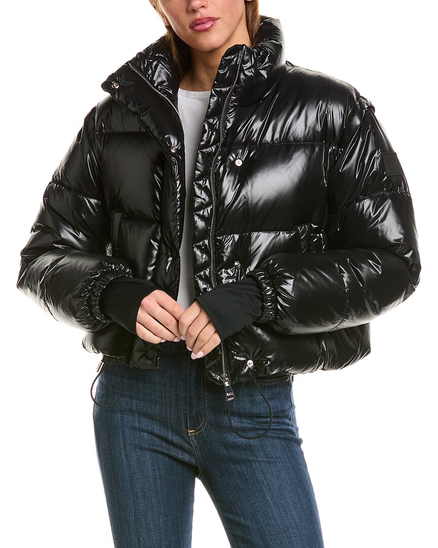 SAM. | Womens | Zip-Off Sleeve Cropped Down Puffer Coat | Black