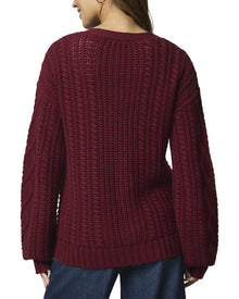 Splendid | Womens | Harlow Hearts Wool-Blend Cardigan | Pink