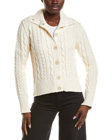 Free People | Womens | WTF Cable Collar Cardigan | Ivory