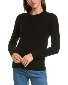 InCashmere | Womens | Basic Crewneck 100% Cashmere Sweater | Black