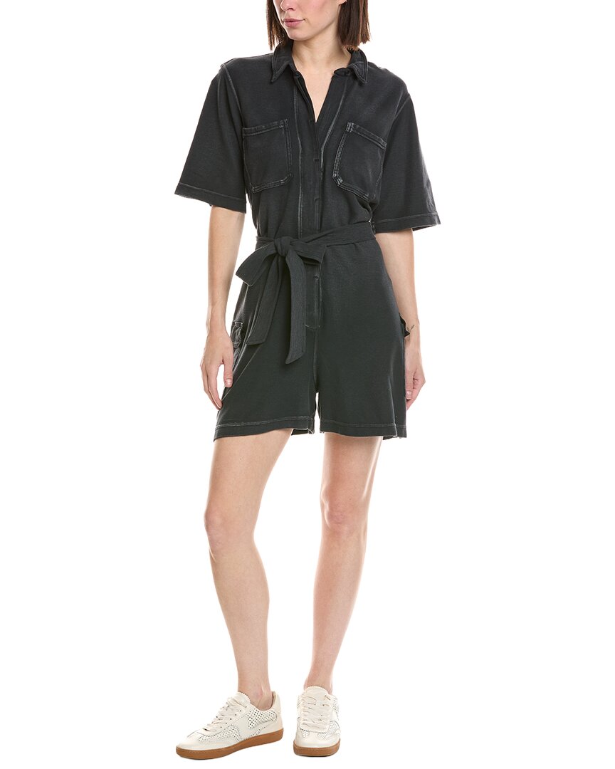 ATM Anthony Thomas Melillo | Womens | Pique Mixed Media Romper | Black