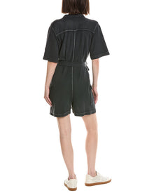 ATM Anthony Thomas Melillo | Womens | Pique Mixed Media Romper | Black