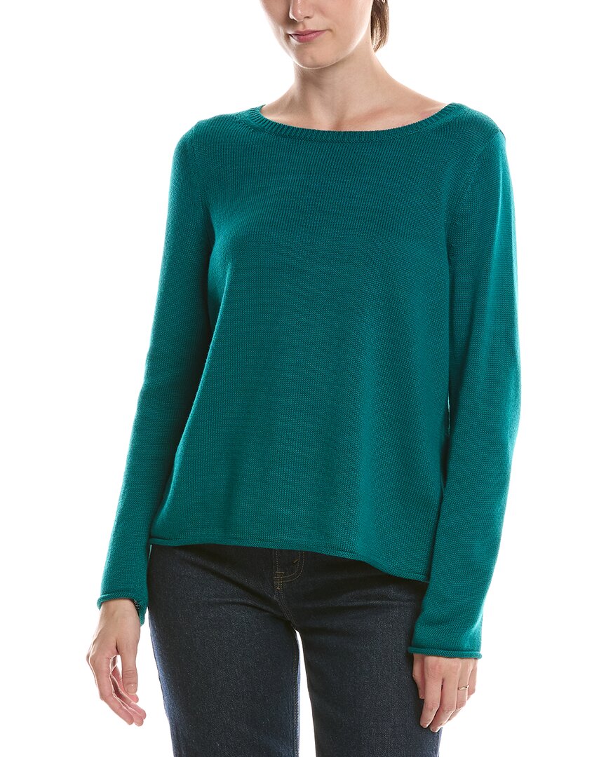 EILEEN FISHER | Womens | Bateau Neck Sweater | Green