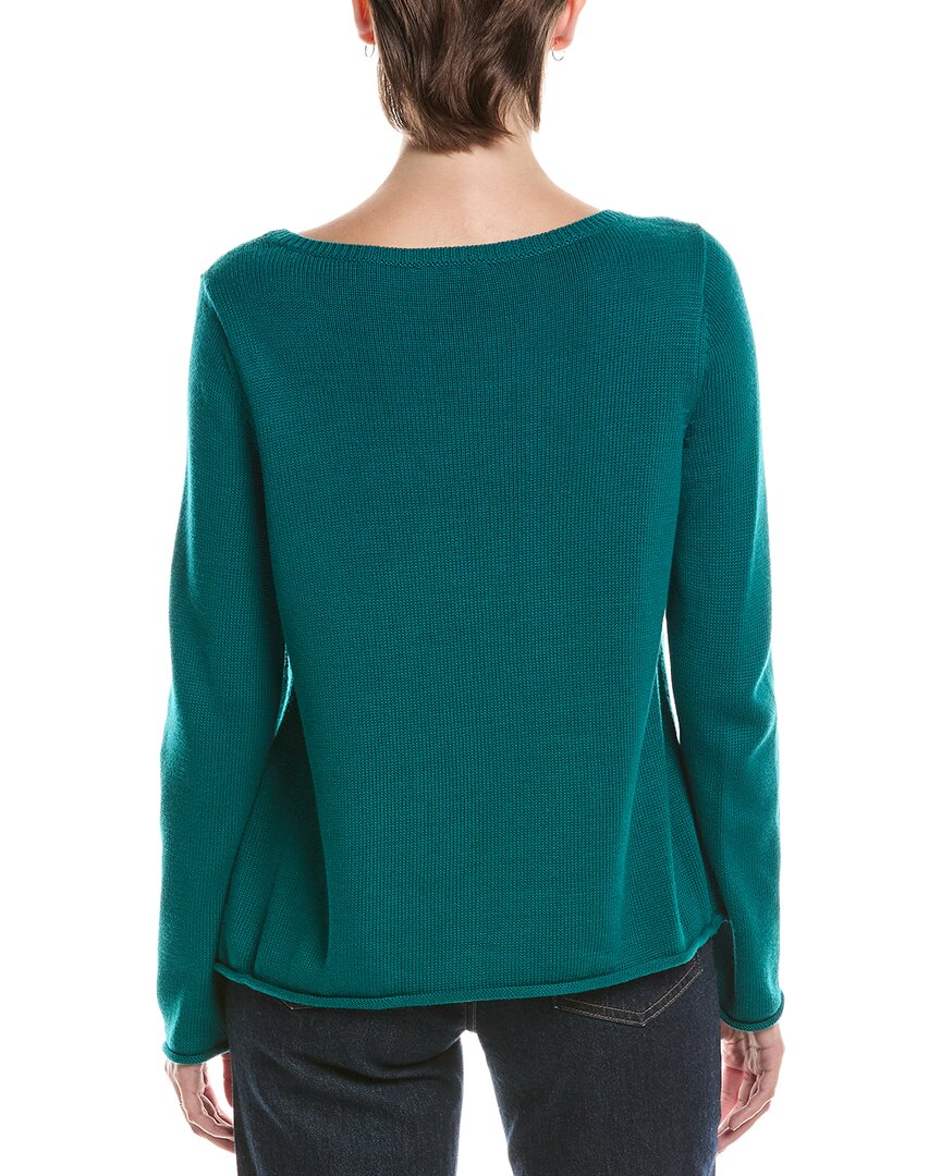 EILEEN FISHER | Womens | Bateau Neck Sweater | Green