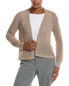 EILEEN FISHER | Womens | Silk-Blend Cardigan | Brown