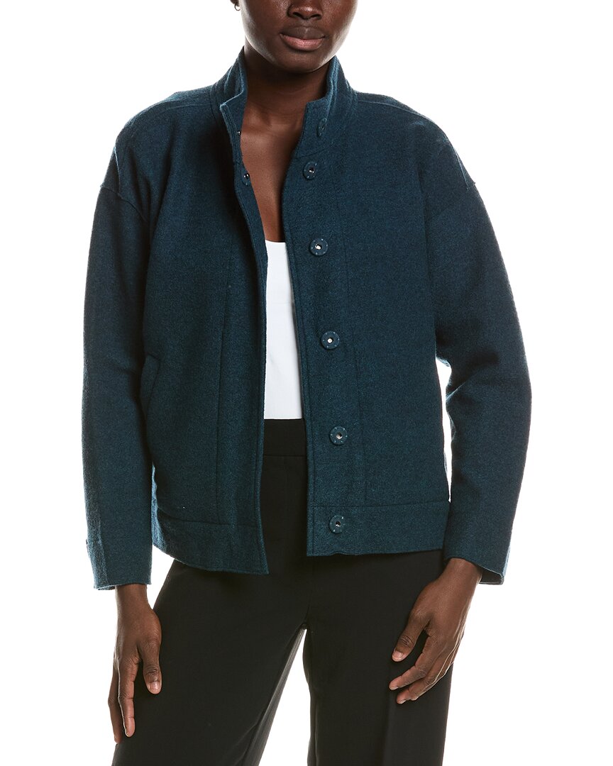 EILEEN FISHER | Womens | Knit Wool Jacket | Green