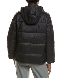 EILEEN FISHER | Womens | Petite Hooded Puffer Coat | Black