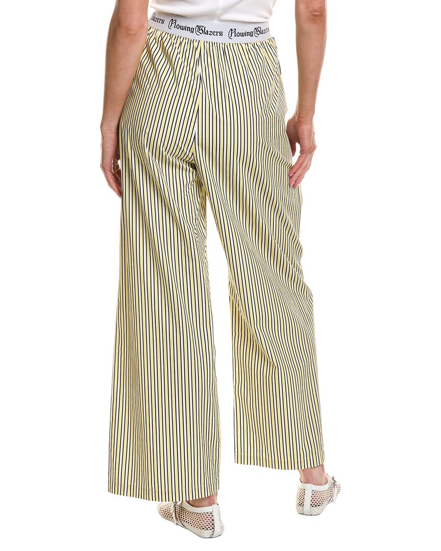 Rowing Blazers | Womens | Poplin Stripe Boxer Pull-On Pant | Yellow