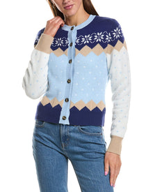 Rowing Blazers | Womens | Holiday Fairisle Wool & Cashmere-Blend Cardigan | Blue