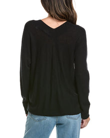 Vince | Womens | Double V-Neck Pullover | Black