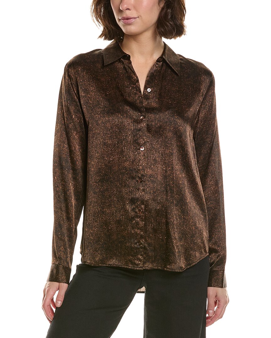 L'AGENCE | Womens | Tyler Blouse | Brown Multi